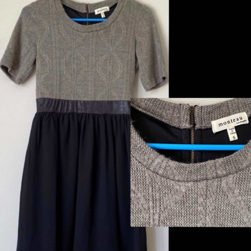 Monteau Dress with Sweater Top & Flowy Bottom Size Small